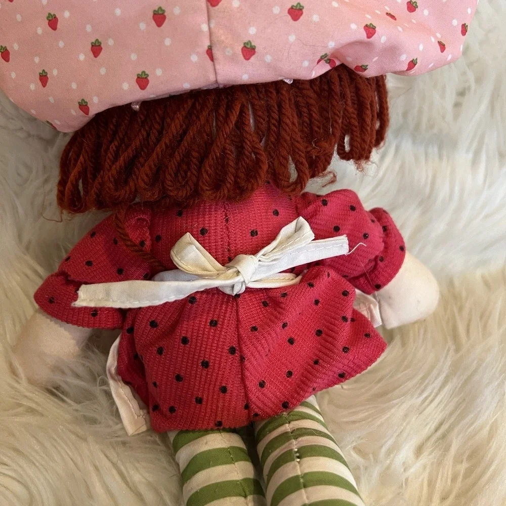 2015 Vintage Red Head Strawberry Shortcake Doll Yarn Hair With Bonnet 14